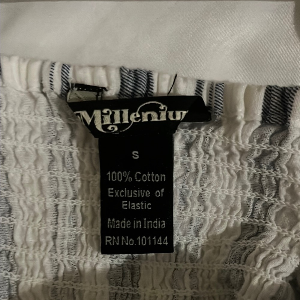 Striped Jumpsuit with Button Details - Picture 2 of 3